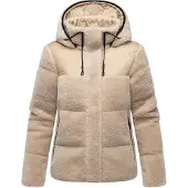 MARIKOO Winterjacke "Kaguraa" warme Teddyfell Sherpa Jacke