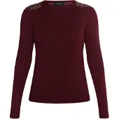 Usha Strickpullover Damen weinrot