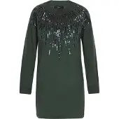 Faina Kleid Damen dunkelgrün