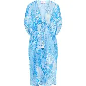 IZIA Kimono Damen blau weiss