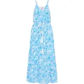 IZIA Kleid Damen blau weiss