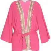 IZIA Kimono Damen Baumwolle rosa, L 740730-0001-09940
