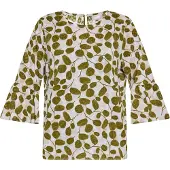 Usha Bluse Damen Wollweiß Mehrfarbig