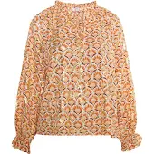 IZIA Bluse Damen Wollweiß Mehrfarbig