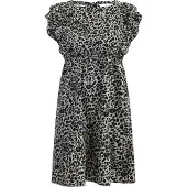 Faina Midikleid mit Leoprint Damen Grau Leo