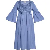 Usha Kleid Damen Denimblau