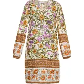 Usha Kleid Damen Wollweiß Mehrfarbig