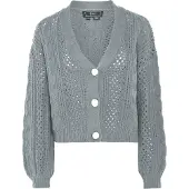Faina Strickjacke Damen hellgrau melange