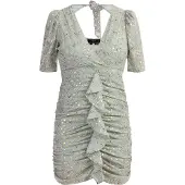 Faina Drapiertes Kleid Damen Grün Mehrfarbig