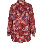 Usha Bluse Damen Rot Mehrfarbig