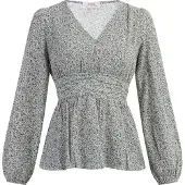 Usha Bluse Damen Wollweiß Mehrfarbig