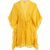 IZIA Kimono mit Lochspitze Damen gelb