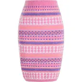 IZIA Strickrock Damen Rosa Mehrfarbig