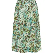 Faina Rock mit Leoprint Damen Türkis Mehrfarbig