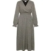 Usha Maxikleid mit Allover-Print Damen schwarz/beige