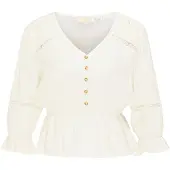 Usha Bluse Damen Wollweiß