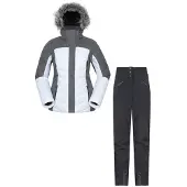 Mountain Warehouse - Skijacke und Hosen-Set für Damen, Wattiert MW4864 (48 DE) (Weiß)