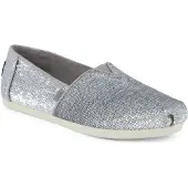 Toms Alpargata Pailletten Textil Damen Silber Espadrilles