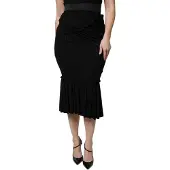 Dolce&Gabbana Dolce Gabbana Drapierter Jersey-Midi-Rock