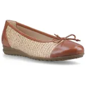 Hush puppies Laurie Zehenkappe Leder Damen Tan Standard Ballerinas
