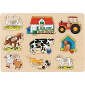 Goki 9-teiliges Puzzle Farm