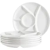 MÄSER Fondueteller "Fondueteller Set, aus Porzellan, Ø 21,5 cm" Geschirr-Set, Teller Set