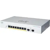 Cisco CBS220-8P-E-2G managed Layer2 Switch: - 8x10/100/1000 Base-T (RJ45) + 2x1GE SFP Uplink Ports, - Switching Capacity:20Gbps, incl. rack-&wallmount Kit, - kein stacking, liefert 65W PoE+, lüfterlos