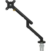 BakkerElkhuizen Monitorarm BE Flexible, für 1 Monitor, bis 10 kg, dreh-, neig- und schwenkbar, 80 mm Klemmweite, VESA-komaptibel, ergonomisch, Höhenverstellbar von 170 bis 582 mm, schwarz