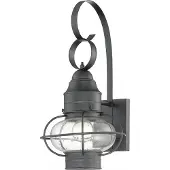 Licht-Erlebnisse Außenleuchte Wand Garten Hof IP23 Schwarz E27 Glas Metall Vintage Außenwandlampe