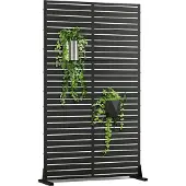 Casa.pro Trennwand Nodepp verzinkter Stahl 180x90 cm Schwarz