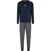 Phil&Co. Pyjama Great Bay in dunkelblau/grau | Gr.: XXL