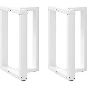 vidaXL Esstischbeine T-Form 2 Stk. Weiß 60x35x(72-73) cm Stahl