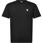 EA7 für Herren. 8NPT16_PJRGZ Standard geschnittenes T-Shirt in Schwarz (M), Lässig, Sportlich, Multisport, Kurzarm