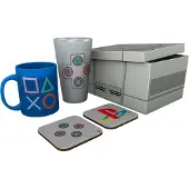 Abysse Corp PLAYSTATION - Box Glass XXL + Mug + 2 Coasters "Classic 2019"