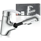 Eisl Badarmatur "VICO" mit Zugstange, Wasserhahn mit Ablaufgarnitur, Mischbatterie, Chrom