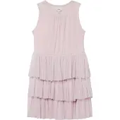 s.Oliver Kleid Kurzes Rüschenkleid aus schimmerndem Mesh-Stoff
