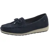 Tamaris Damen-Mokassins 8-84600-44, marineblaues Wildleder, Größe 38