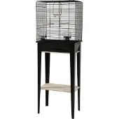 Zolux Chic Loft Vogelkäfig mit Möbel Schwarz