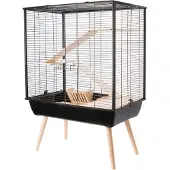 Zolux Neo Cosy Käfig für große Nagetiere H80, Schwarz