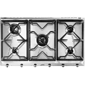 Smeg Contemporanea Srv596gh5 Gaskochfeld 90 Cm Silber Silber One Size