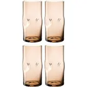Leonardo Longdrinkglas Vesuvio Braun 300ml (Set von 4 Stück)