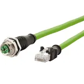 METZ CONNECT Verbindungsleitung M12 BU-RJ45 ST, 8-pol X-kodiert, gerade-gerade, 10 m