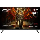 Dyon Ultimax 32H-TI-W, 81,3 cm (32"), 1366 x 768 Pixel, LED, Smart-TV, WLAN, Schwarz