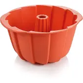 Tescoma Backform DELICIA SiliconPRIME, Hoher Gugelhupf, Ø 23 cm, orange, Keile, Gugelhupfform