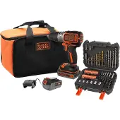Black & Decker BLACK + DECKER 18V Akku-Schlagbohrmaschine - 2 18V 1x2,5Ah 1x4Ah Akkus - Ladegerät - Tasche - BL188ME2SA-QW