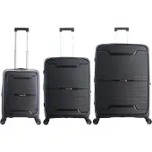 Saxoline Koffer "Boho - Trolley - Black - Set" 3 Stk. tlg. aus Polypropylen-Material