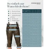 Stockerpoint Lederhose Kniebund incl. Gürtel SIGMAR4 bison gespeckt