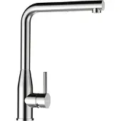 Schock Küchenarmatur "Keto", silber (edelstahl massiv), B:20,5cm H:32,5cm Ø:5cm, Edelstahl, Armaturen, Küchenarmatur, Hochdruck, ausziehbarer Auslauf, Rückflussverhinderer