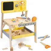 Classic World Holz-Werkzeugwerkstatt mit Kreidetafel, 27-tlg.