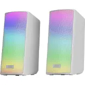 Mars Gaming MSRGB2W, 15 W, 4 Ohm, Verkabelt & Kabellos, 10 m, Tragbarer Stereo-Lautsprecher, Weiß